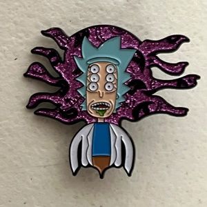 Rick & Morty 8 Eyed Enamel Pin Cartoon Mort Brooch Rare